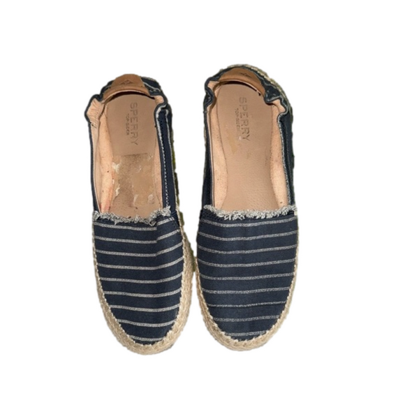 Sperry Blue & White Sunset Ella Slip‎ On Shoes Size 7 - Picture 1 of 5